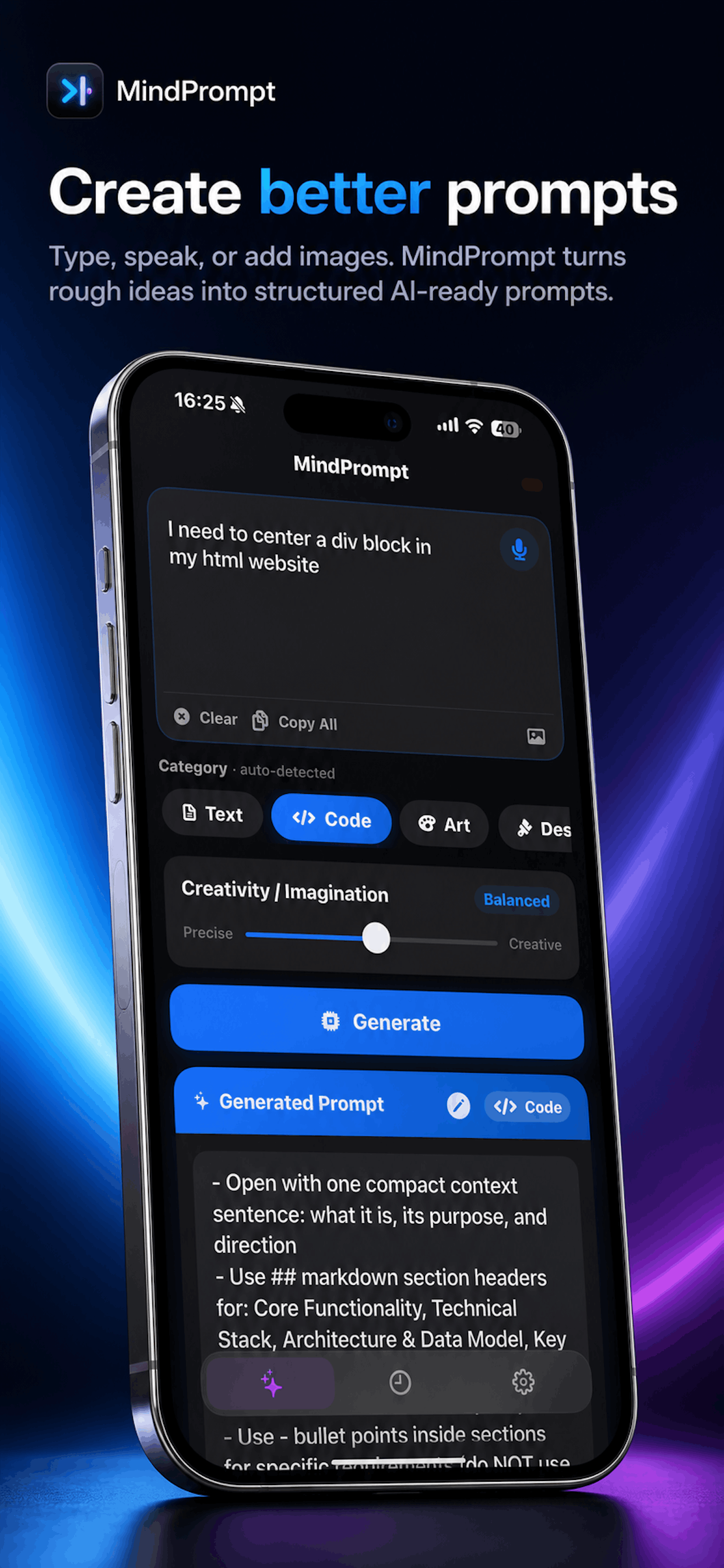 Mind Prompt screenshot